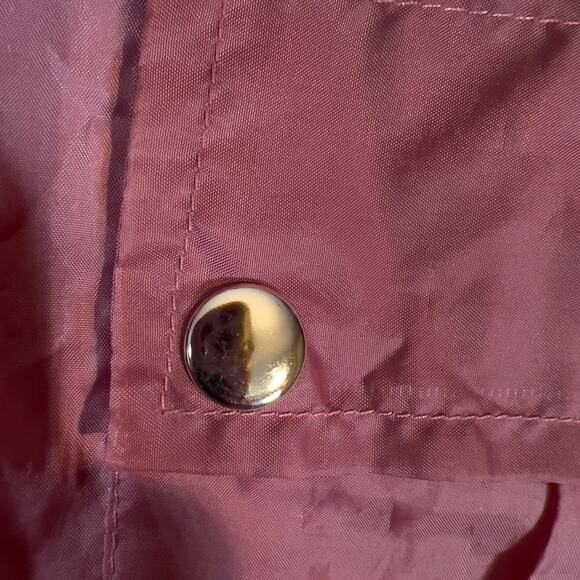 Tudor Court Vintage Raincoat Woman's Large Hide-Away Hood Drawstrings Full Zip - Picture 5 of 16